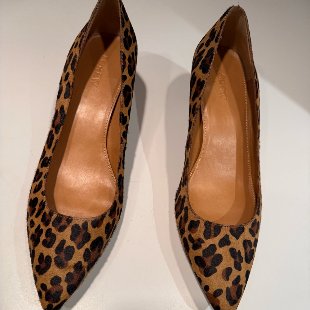 J CREW LEOPARD CALF HAIR PUMPS - SIZE 10 - BRAND NEW